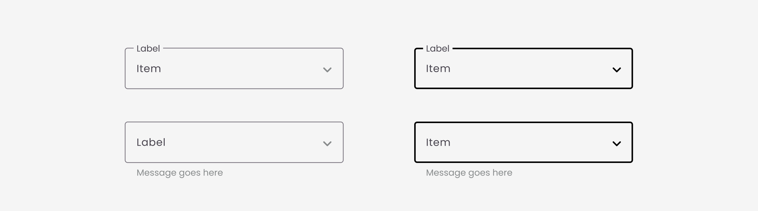 Dropdown Outline Input Border