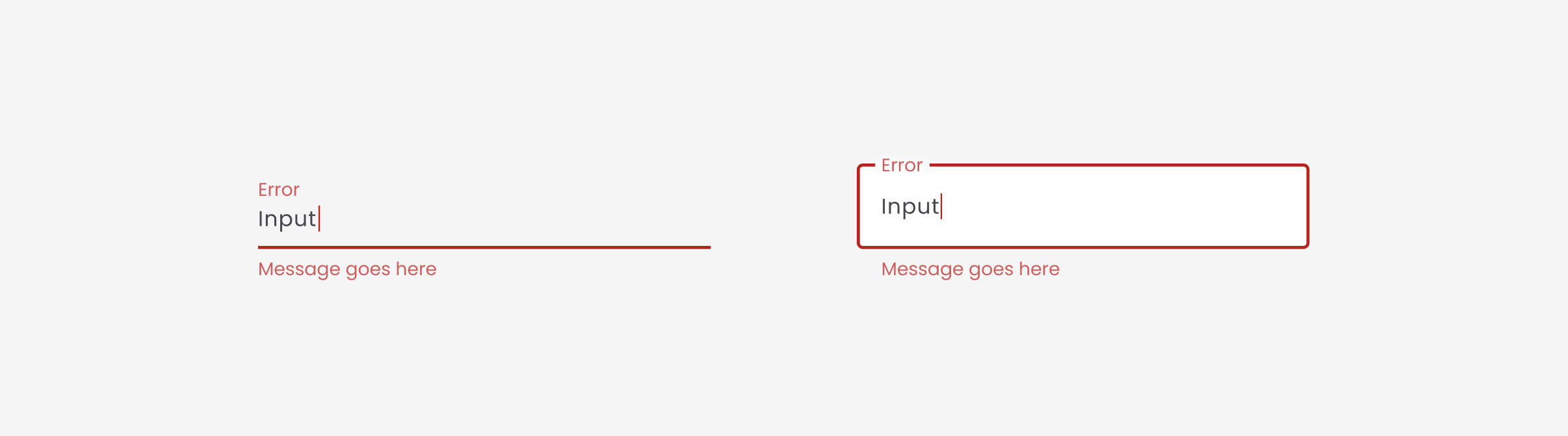 Input Error Text